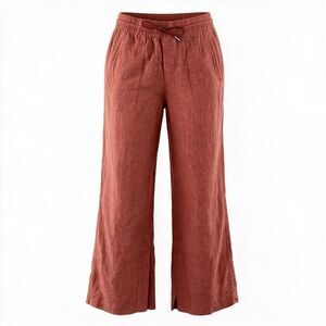 Athleta Retreat Linen Pants Wide Leg Split Hem Vacation Resort Women’s 10P